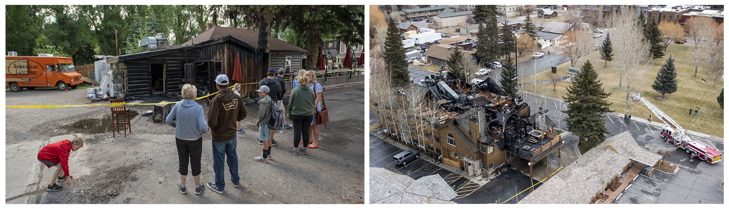 Rusty Parrot Lodge and Genevieve fires